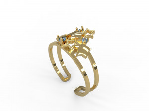 star ring 3D Print Model