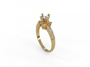 woman solitaire ring 126 3D 프린트 모델