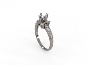woman solitaire ring 126 Model do druku 3D