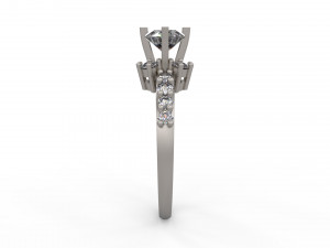 woman solitaire ring 126 Model do druku 3D