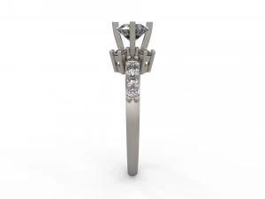 woman solitaire ring 126 3D Print Model
