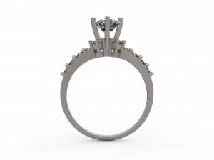 woman solitaire ring 126 Model do druku 3D