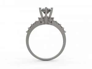 woman solitaire ring 126 3D Print Model