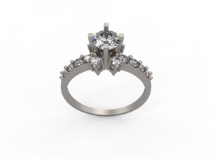 woman solitaire ring 126 Model do druku 3D