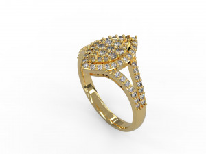 woman solitaire ring 127 3D 打印模型