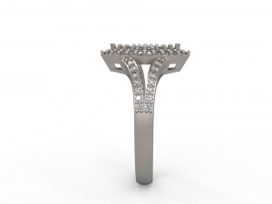 woman solitaire ring 127 3D 打印模型