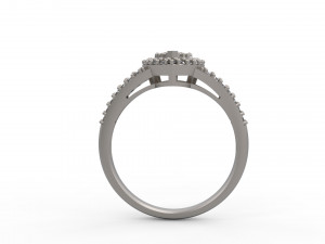 woman solitaire ring 127 3D 打印模型