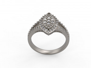 woman solitaire ring 127 3D 打印模型