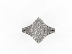 woman solitaire ring 127 3D 打印模型