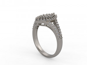 woman solitaire ring 127 3D 打印模型