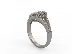 woman solitaire ring 127 3D Print Model
