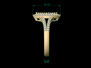 woman solitaire ring 127 3D 打印模型