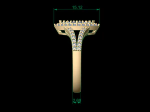 woman solitaire ring 127 3D Print Model