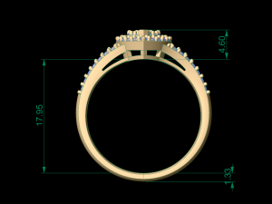 woman solitaire ring 127 3D 打印模型