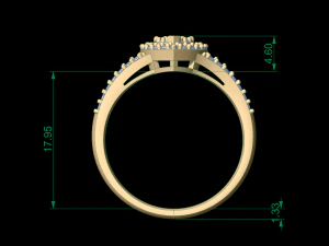 woman solitaire ring 127 3D Print Model