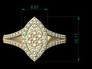 woman solitaire ring 127 3D 打印模型