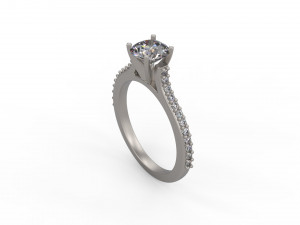 woman solitaire ring 128 3D Print Model