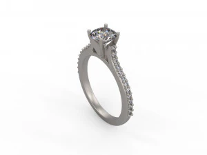 woman solitaire ring 128 3D Print Model