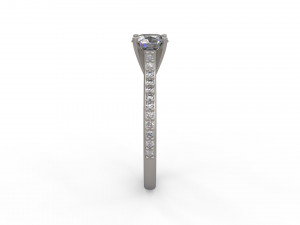 woman solitaire ring 128 3D Print Model