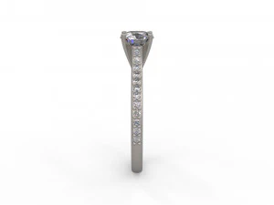 woman solitaire ring 128 3D Print Model