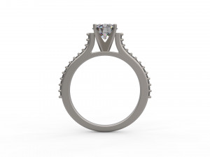 woman solitaire ring 128 3D Print Model