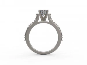 woman solitaire ring 128 3D Print Model