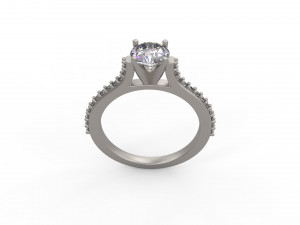 woman solitaire ring 128 3D Print Model