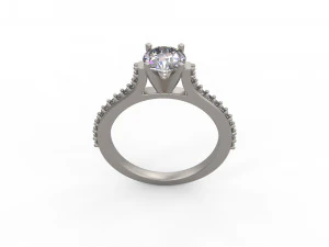 woman solitaire ring 128 3D Print Model