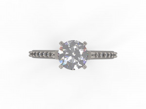 woman solitaire ring 128 3D Print Model