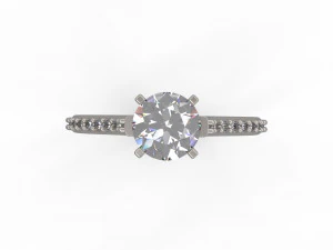 woman solitaire ring 128 3D Print Model