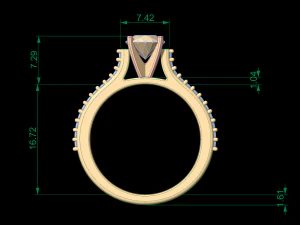 woman solitaire ring 128 3D Print Model