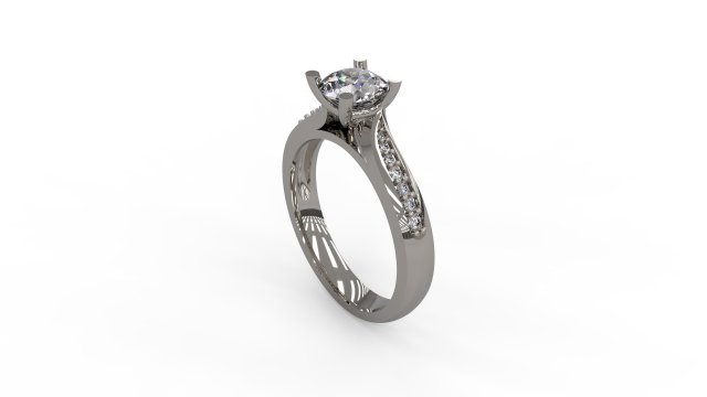 woman solitaire ring 129 Model Cetak 3D .c4d .max .obj .3ds .fbx .stl .blend 