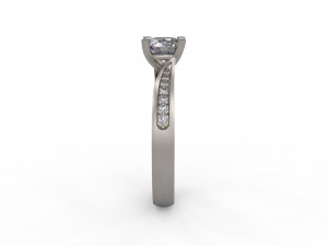 woman solitaire ring 129 Model Cetak 3D
