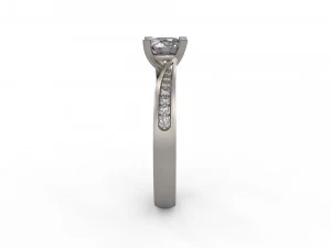woman solitaire ring 129 3D Print Model