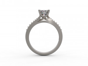 woman solitaire ring 129 Model Cetak 3D
