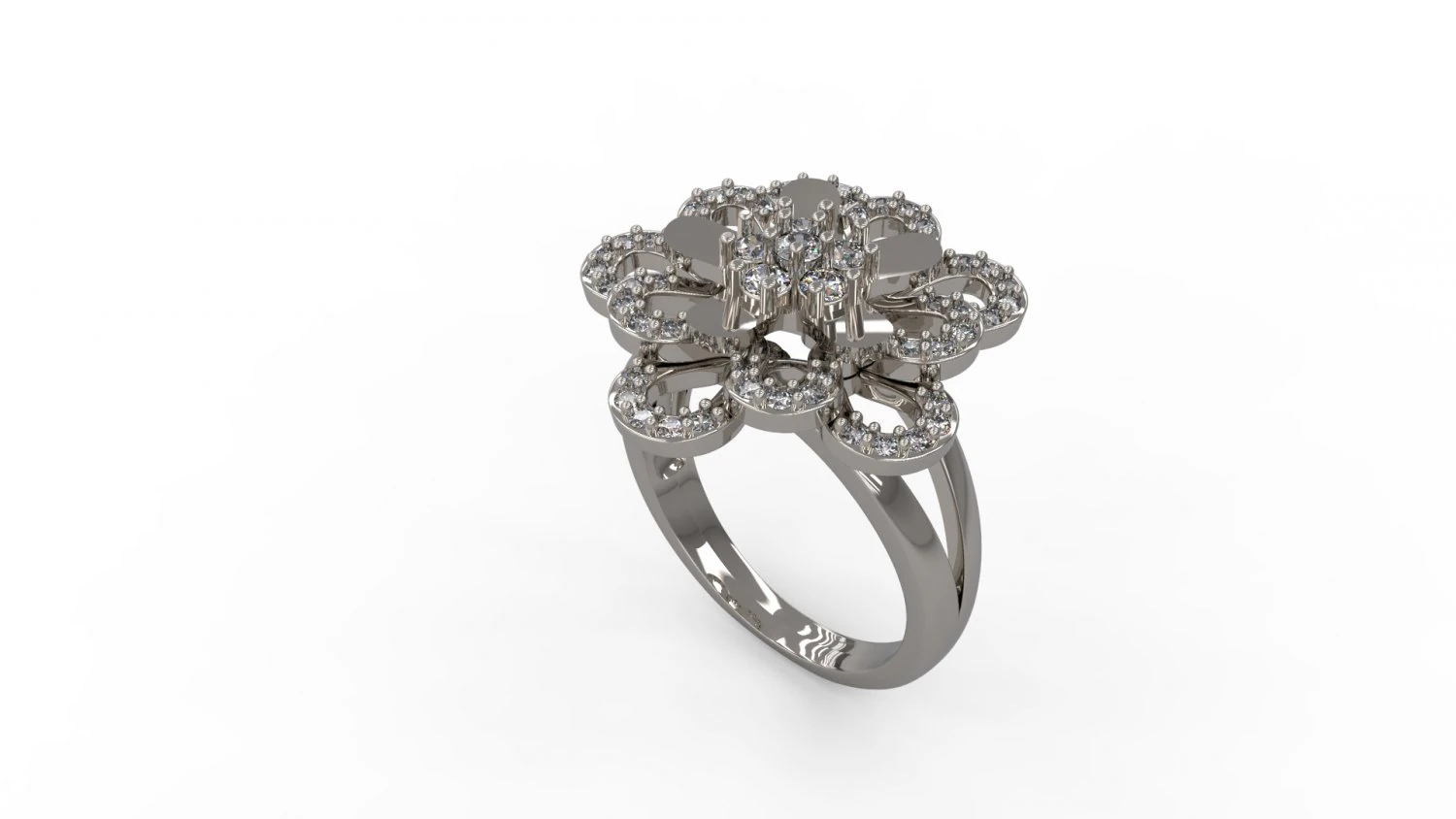 woman solitaire ring 130 3D Print Model .c4d .max .obj .3ds .fbx .stl .blend