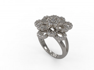 woman solitaire ring 130 3D 프린트 모델