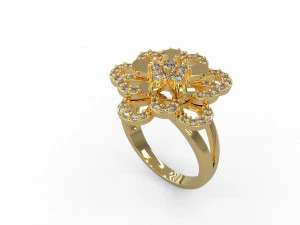 woman solitaire ring 130 3D Print Model
