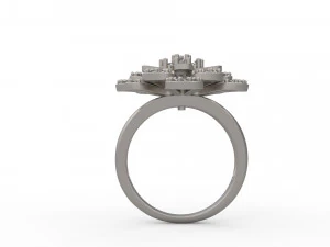 woman solitaire ring 130 3D Print Model