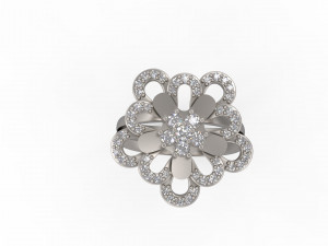 woman solitaire ring 130 Modelo de Impressão 3D