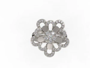 woman solitaire ring 130 3D Print Model