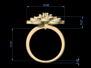 woman solitaire ring 130 Modelo de Impressão 3D