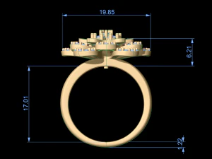 woman solitaire ring 130 3D Print Model