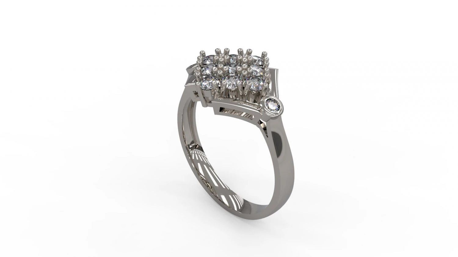 woman solitaire ring 132 3D Print Model .c4d .max .obj .3ds .fbx .stl .blend