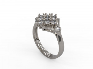 woman solitaire ring 132 3D 프린트 모델