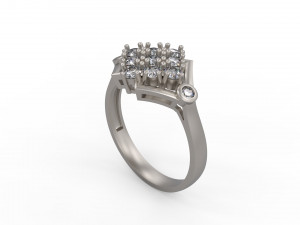 woman solitaire ring 132 Modèles 3D en vedette