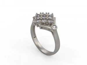 woman solitaire ring 132 3D Print Model