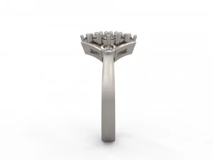 woman solitaire ring 132 3D Print Model