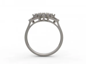 woman solitaire ring 132 3D Print Model