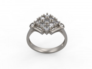woman solitaire ring 132 Modèles 3D en vedette